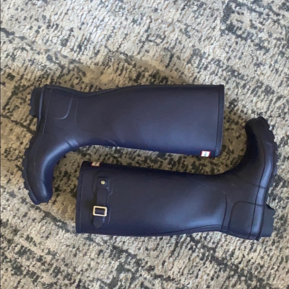 Purple Tall hunter boots gently worn - box included - Picture 12 of 16